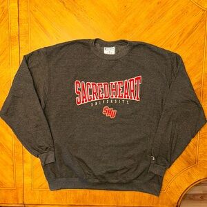 Champion Sacred Heart University Sweatshirt Men's 2XL Charcoal Grey Crewneck SHU